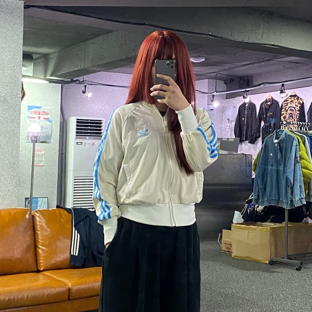 아디다스 x 데상트 80년대 빈티지 면 트랙탑 B2484