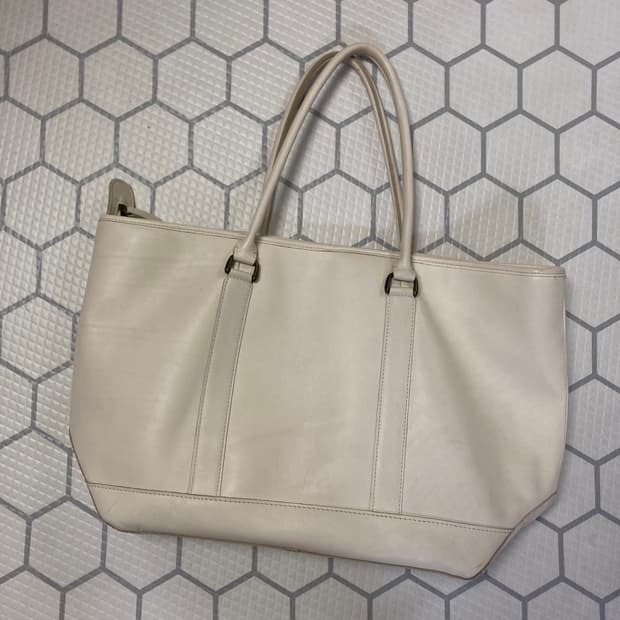 (os) 엘엘빈 레더 토트백 아이보리