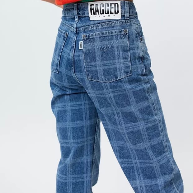 ragged preist 체크무늬 데님