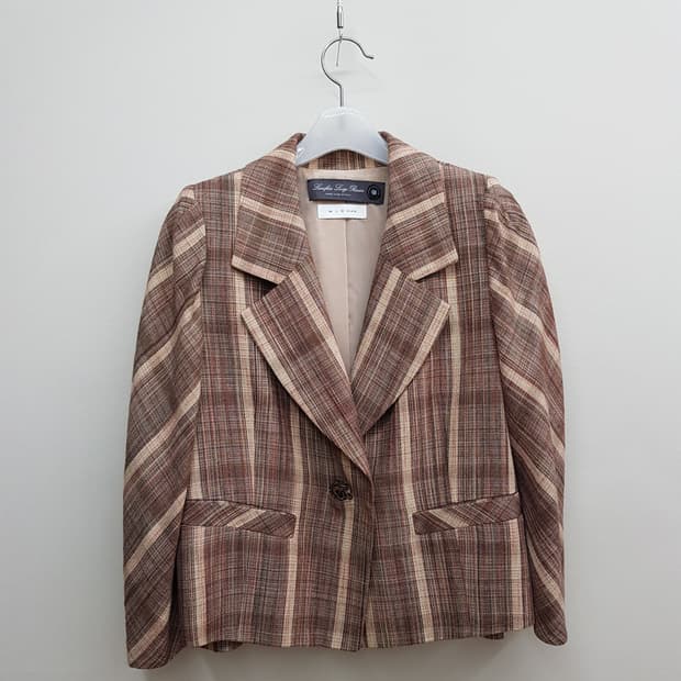 미샤 MICHAA 2022 체크 테일러드 자켓 85-97-160사이즈