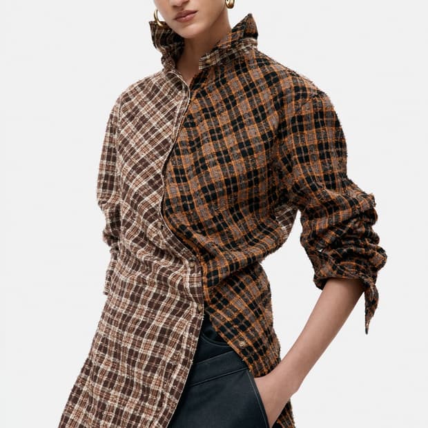 앤더슨벨 트위스트 스트라이프 셔츠 xs