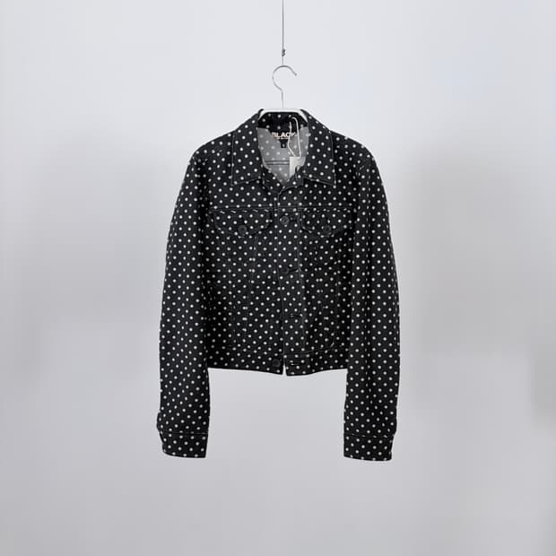 Waxed Polka Dot Panel Jacket