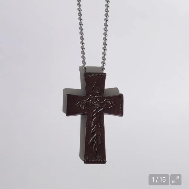 Sculptor X Ed Hardy] Cross Leather Strap