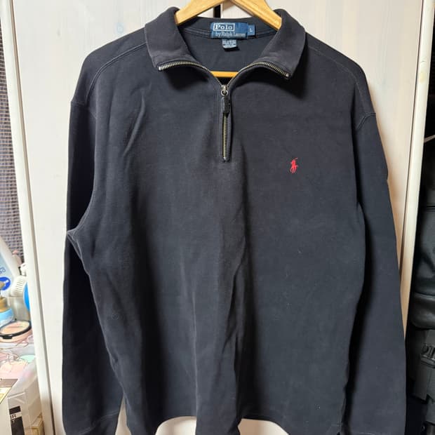 90s 폴로 스웻 하프집업