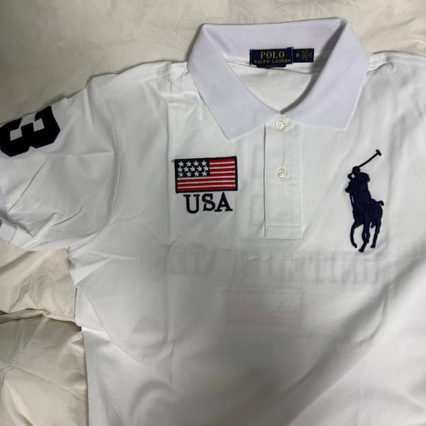 폴로 빅포니 성조기 카라티 반팔 급처