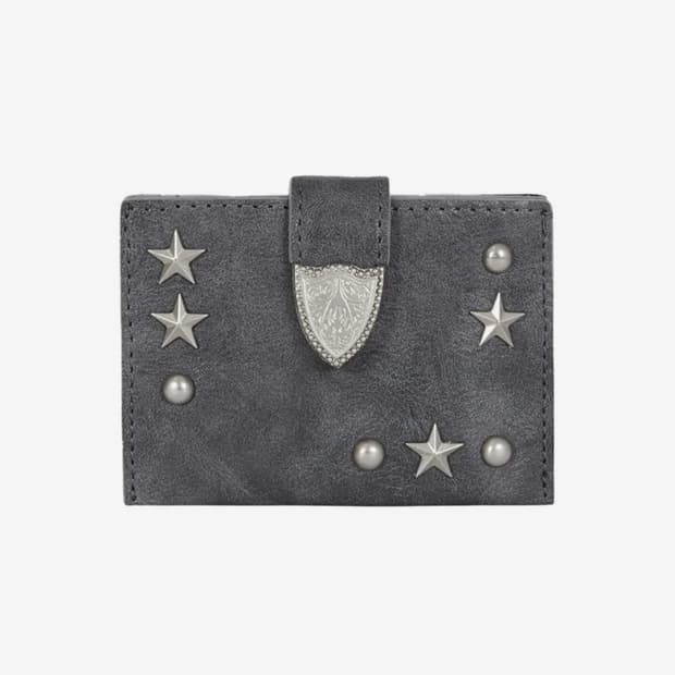 일리고 아코디언 카드 지갑 차콜