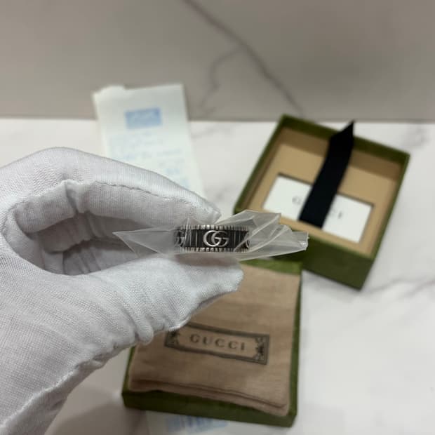 [정품] 구찌 더블 G 링 실버