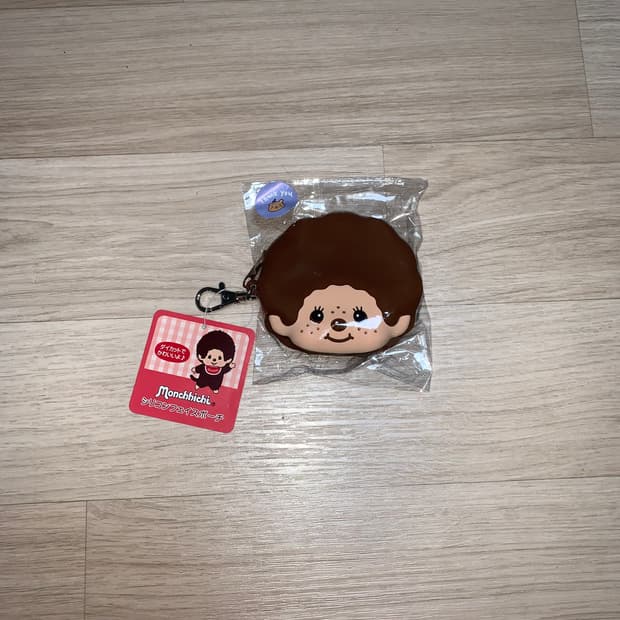 세키구치 몬치치 페이스 실리콘 파우치 키링