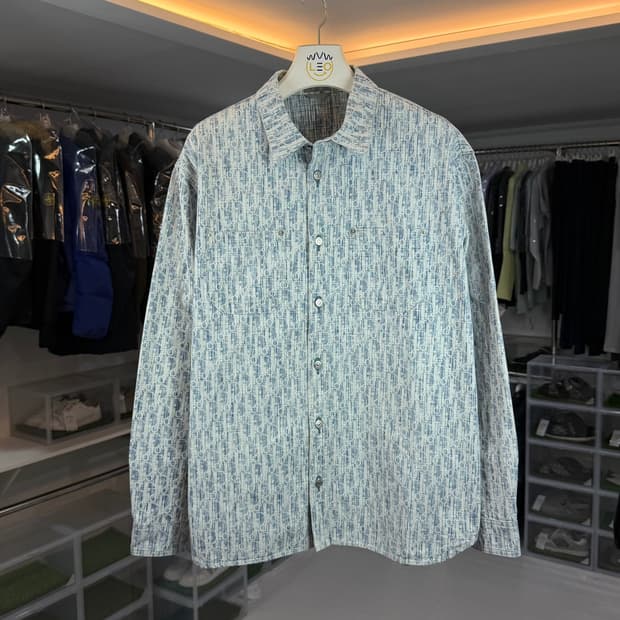 [리오브] 디올 오블리크 카스리 데님 셔츠