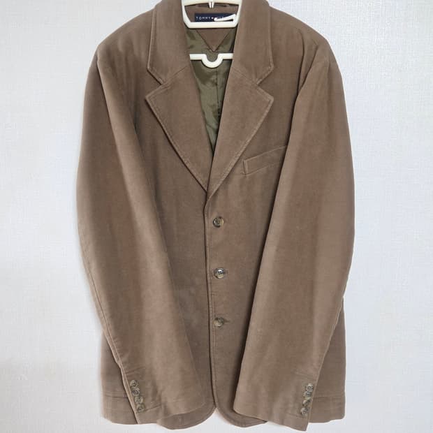 타미힐피거 면 스웨이드(몰스킨) 자켓, 블레이저, 남성 겨울 재킷