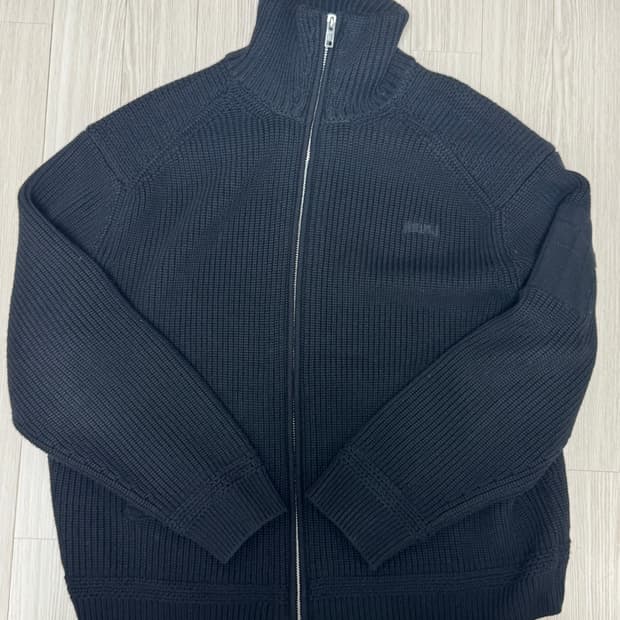 25fw 준지 하이넥 집업 니트 L