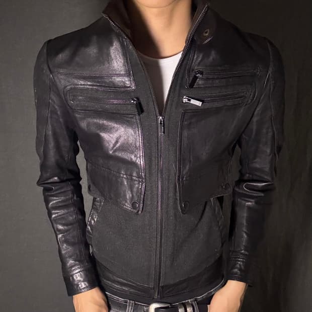 goat skin leather jacket