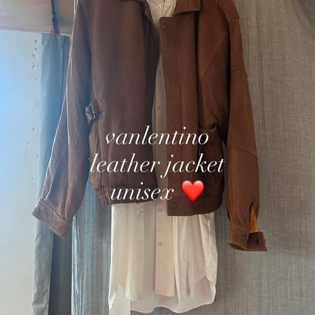 가죽 레더 봄버 자켓