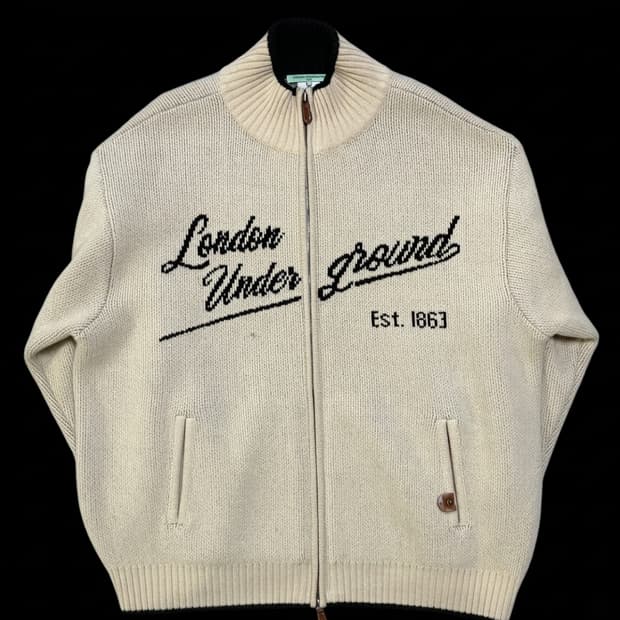 니트 집업 가디건