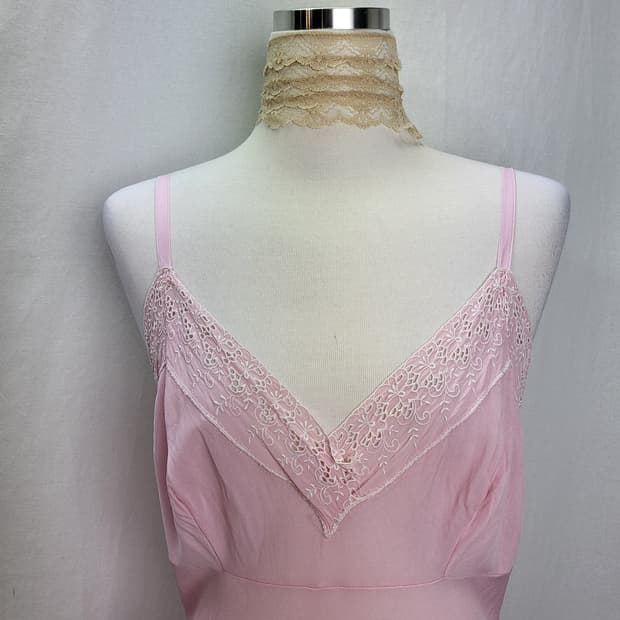 빈티지 로즈 쿼츠 슬립 원피스