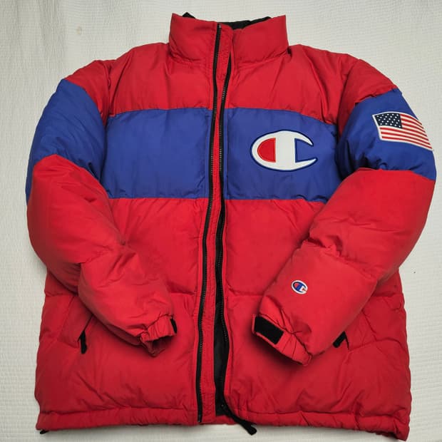 챔피온 빅로고 덕다운 패딩 105 110사이즈 (노스페이스 눕시 700)