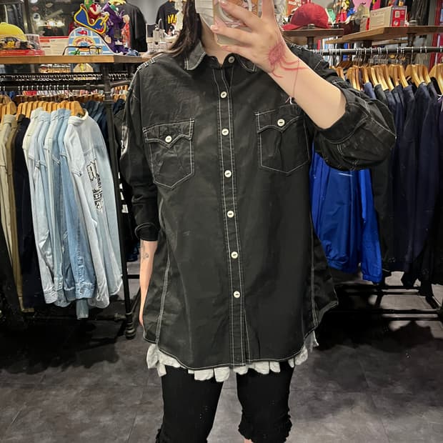 [IM]  vtg 웨스턴 셔츠 블랙