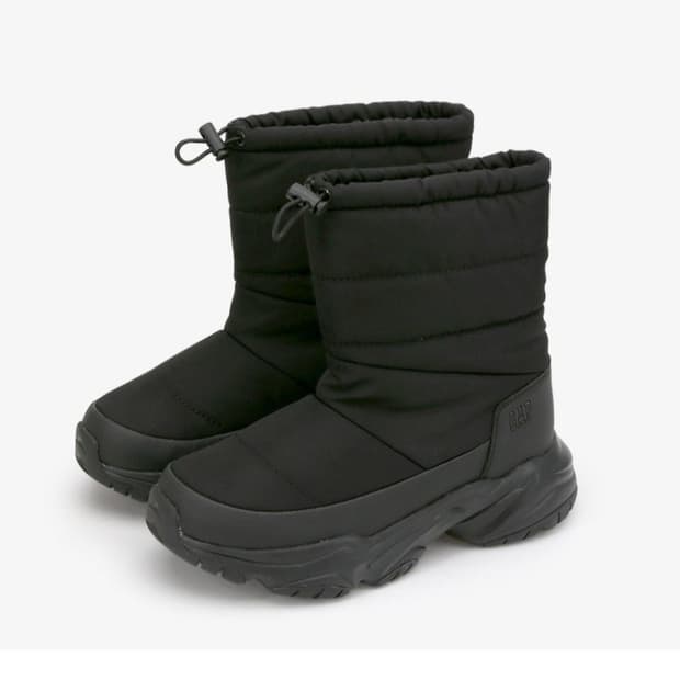 갭 여성용 웜 패딩부츠 워커 겨울신발 융기모 밍크털 방한 난방 240캠핑