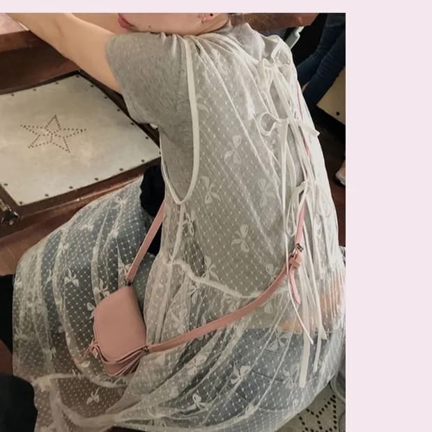 에이블리 리본 레이어드 원피스