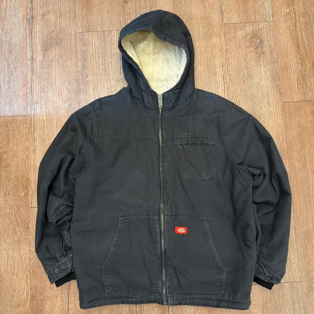 디키즈 양털 후드 워크자켓 다크그레이