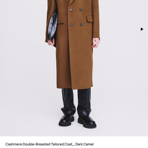 Tonywack 23FW 더블 블레스티드 코트 다크카멜