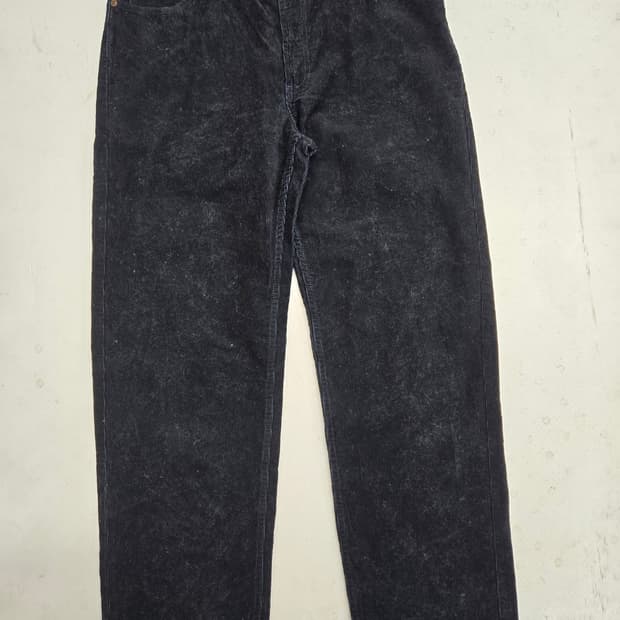 엘엘빈 블랙 코듀로이 바지 골덴바지