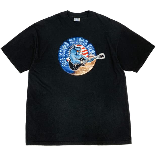 빈티지 락 밴드 티셔츠 비비킹 투어 째즈 락 티셔츠