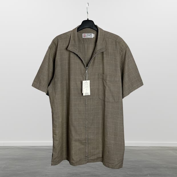 CHAPS RALPH LAUREN 체크 반팔 집업 자켓 