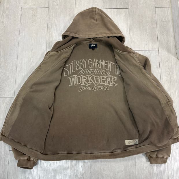 [XL] Stussy Waffle Lined Zip Hoodie