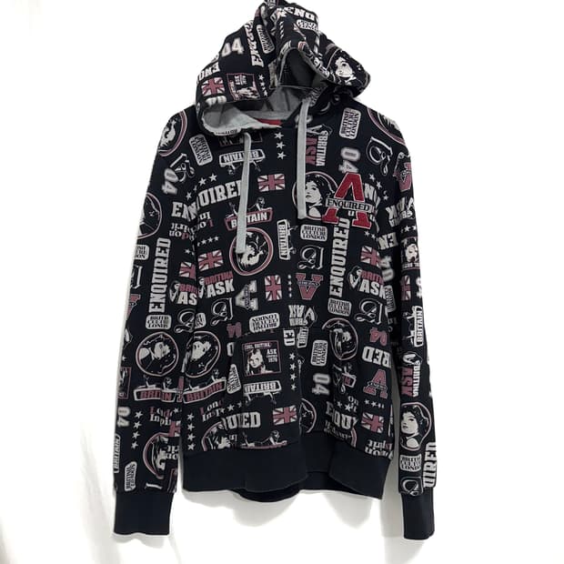 Vintage print hoodie