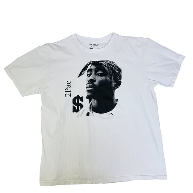 빈티지 투팍 2PAC 오피셜 티셔츠 오프화이트 XL