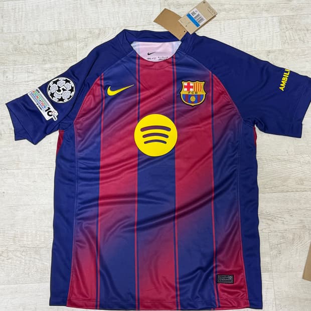 바르셀로나 2526 유니폼 챔피언스리그 패치 