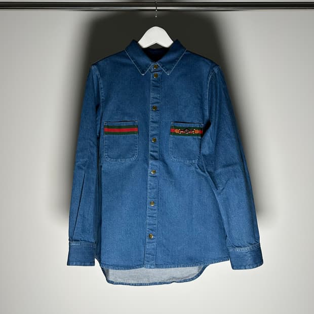 구찌 홀스빗 데님 셔츠