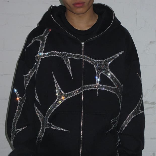 NAMED COLLECTIVE 네임드 콜렉티브 라인스톤 후드집업