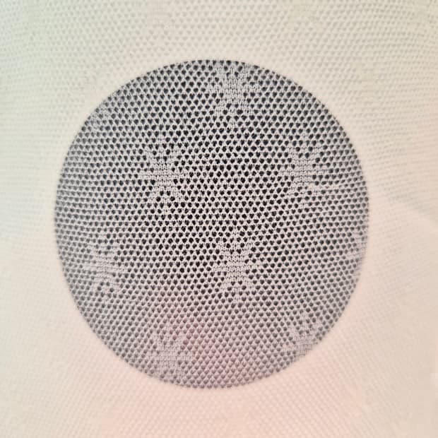 화이트 눈꽃 패턴 메쉬 망사 팬티스타킹