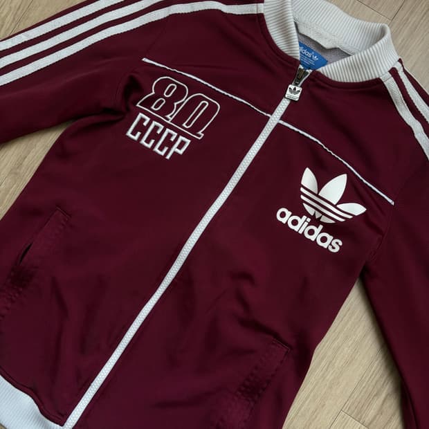 아디다스 버건디 져지