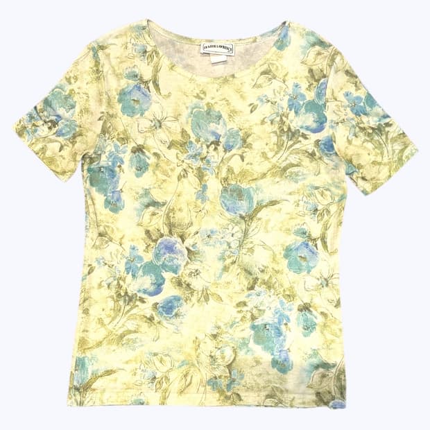 Flower pattern short sleeve