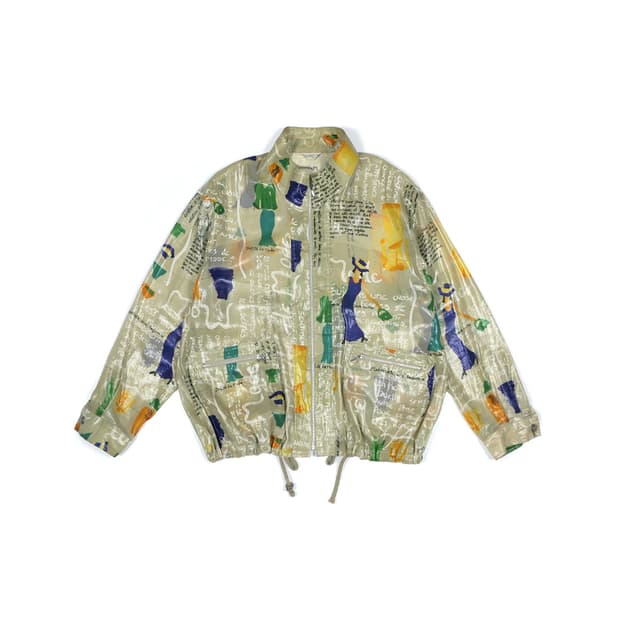 vintage sheer printed jacket