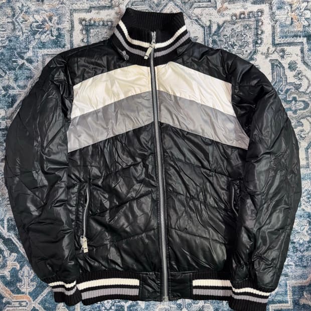 일본 빈티지 Icco y2k 니트 집업 패딩 점퍼