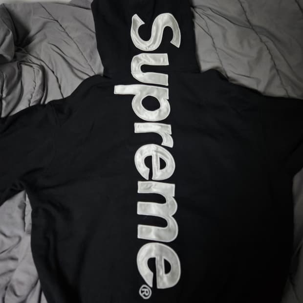 슈프림 사틴 아플리케 후드 L 