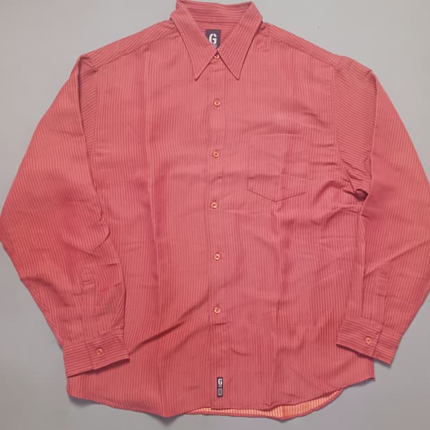 [XL] 게스 진스 형광 스프라이트 셔츠형 자켓 오버핏