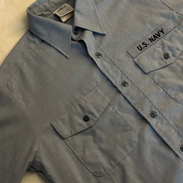 (데드스탁급) US NAVY 미해군 샴브레이 셔츠