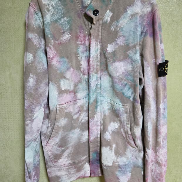 스톤아일랜드 컴퍼스 뱃지 아트 프린트 가디건 M