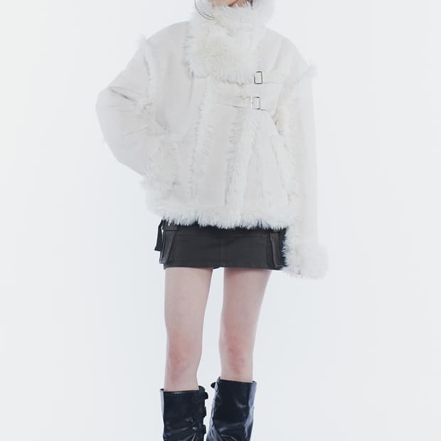 페인오어플레져 LUNA BELTED SHEARLING JACKET