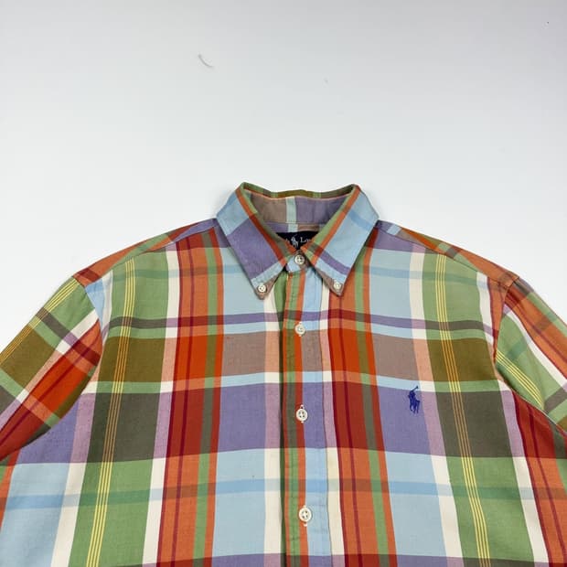 폴로 랄프로렌 포니 커스텀 핏 체크셔츠 (M)