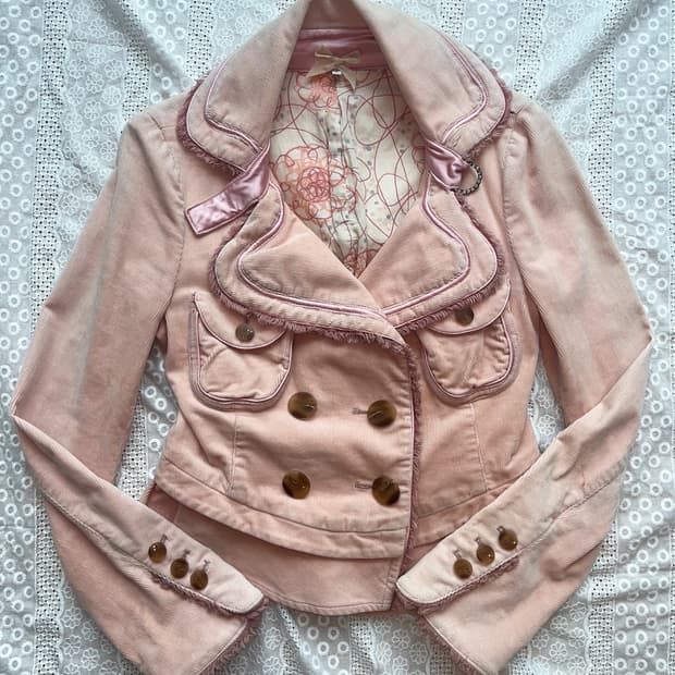 Oz2nd (오즈세컨) Pink suede jacket