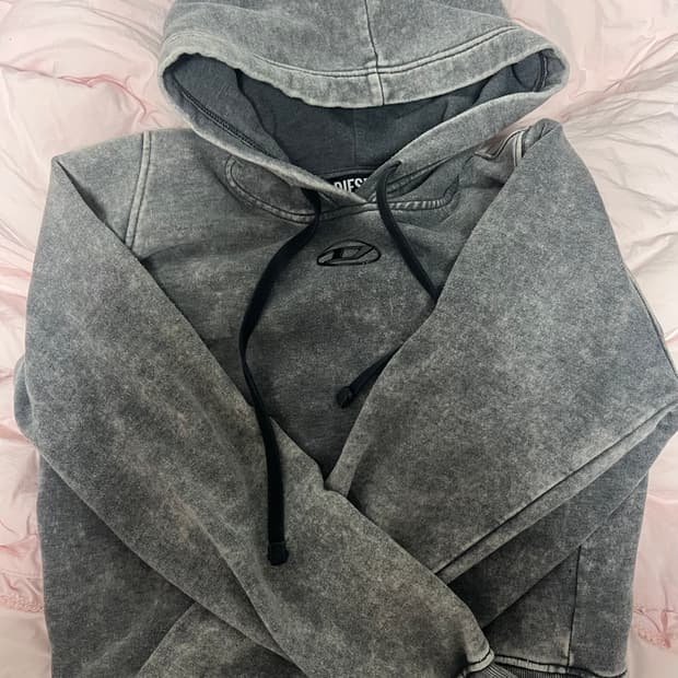 디젤 S-맥스-후드-G2 로고 오버다이드 후드 블랙