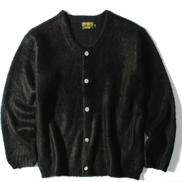 유니버드72 모헤어 가디건 블랙