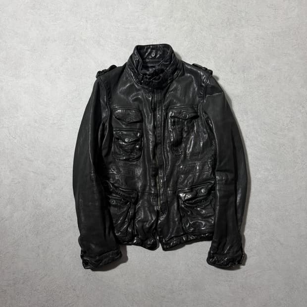 닐바렛 버팔로 멀티지퍼 레더자켓