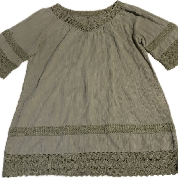 빈티지 모리걸 크로셰 블라우스